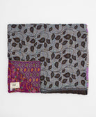 eggplant purple diamond quilted throw in king size handmade in India by Anchal artisans