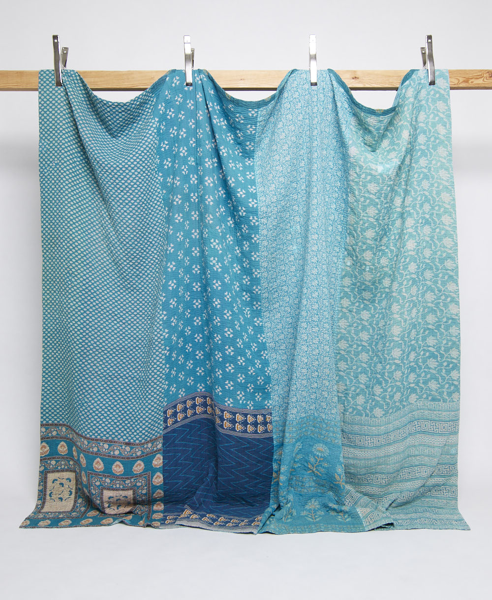 king kantha quilt handmade in India