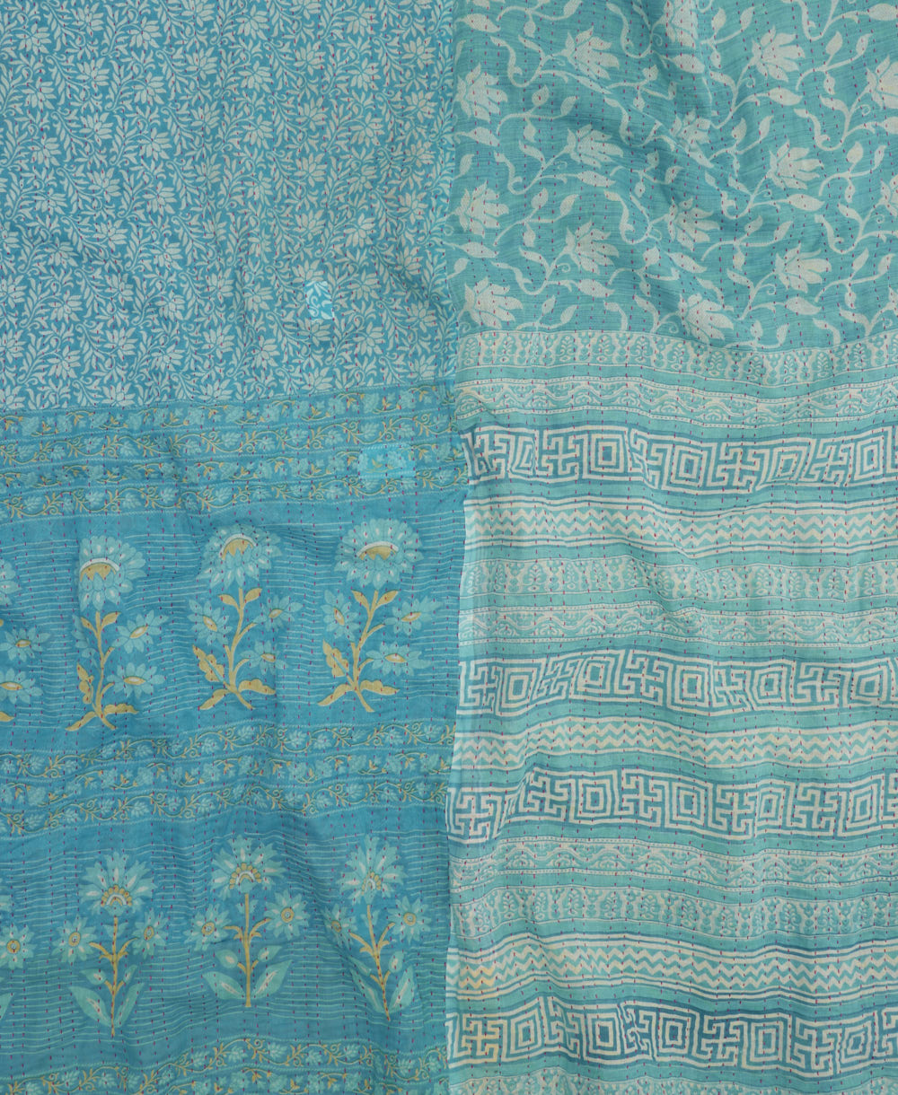 ethically made king kantha quilt