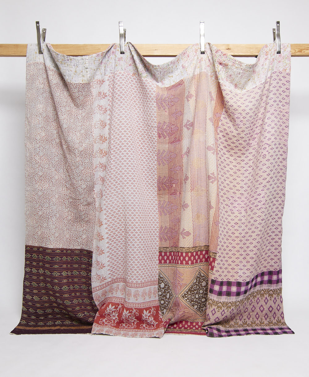 king kantha quilt handmade in India