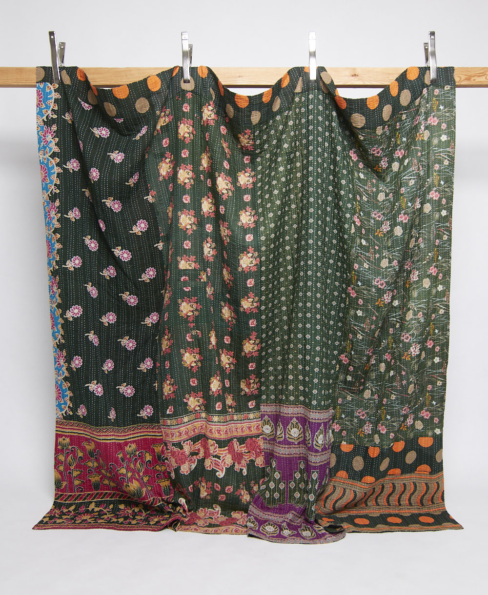 king kantha quilt handmade in India