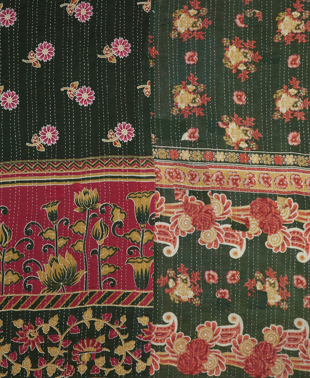 ethically made king kantha quilt