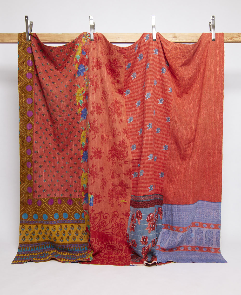 king kantha quilt handmade in India