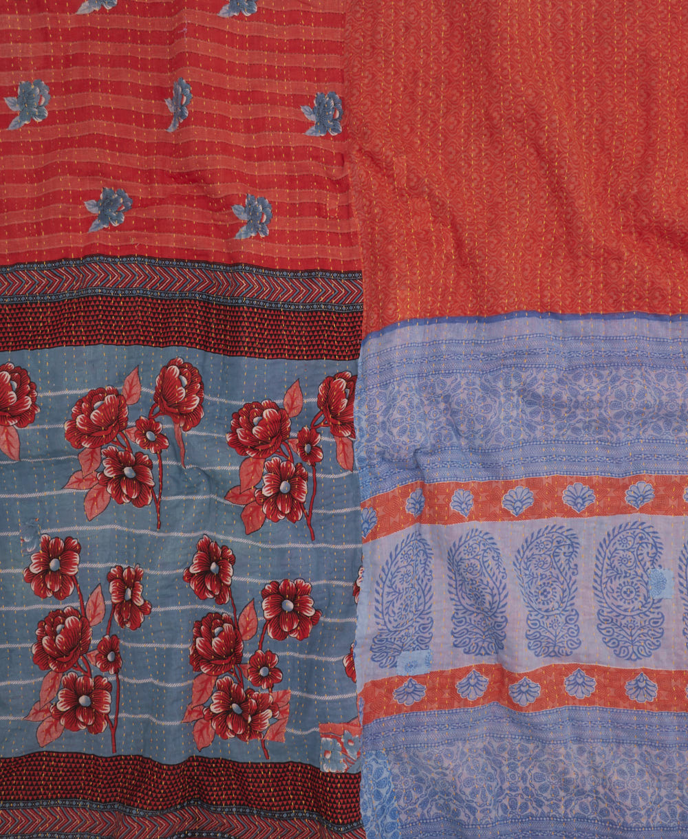 ethically made king kantha quilt
