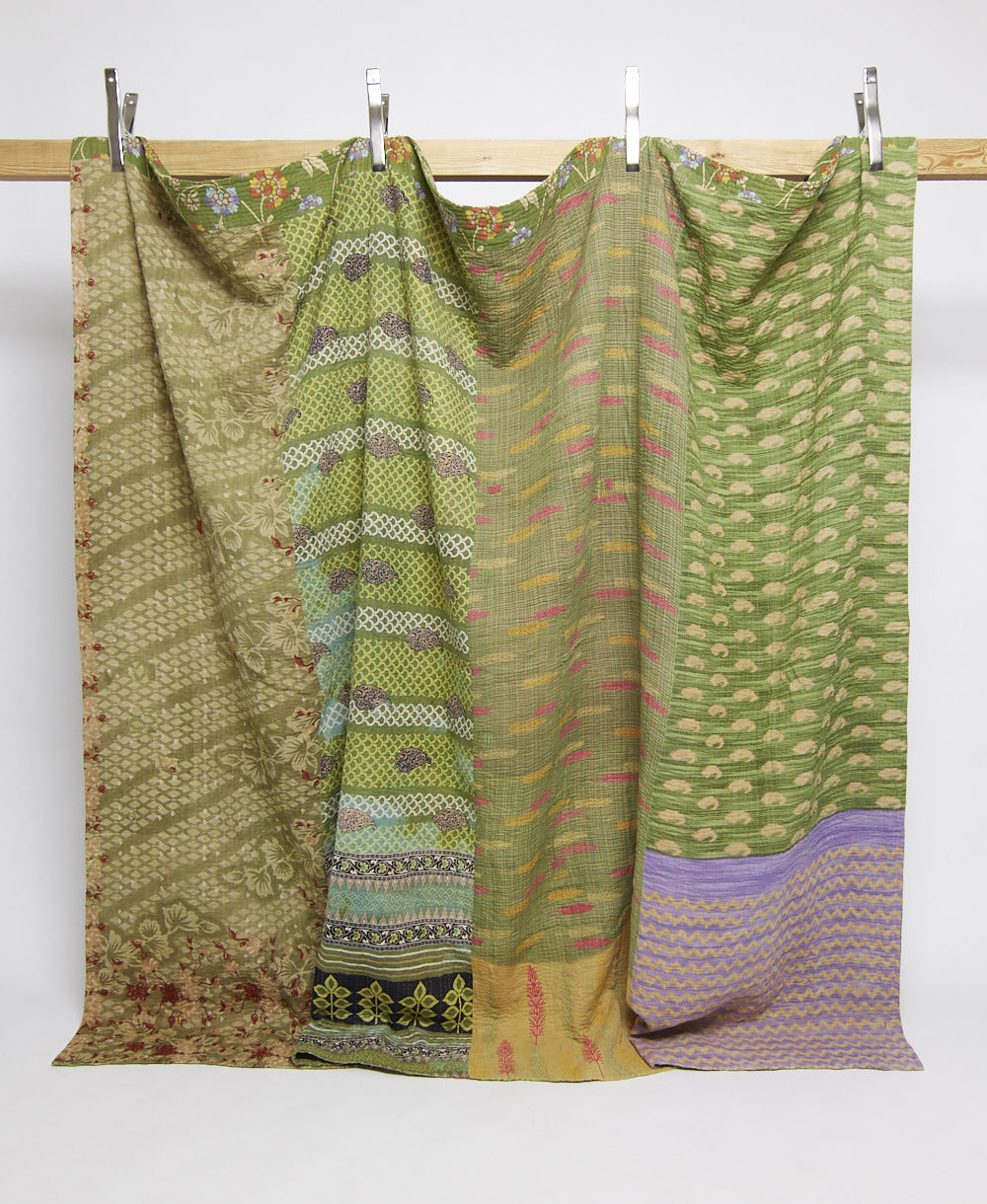 king kantha quilt handmade in India