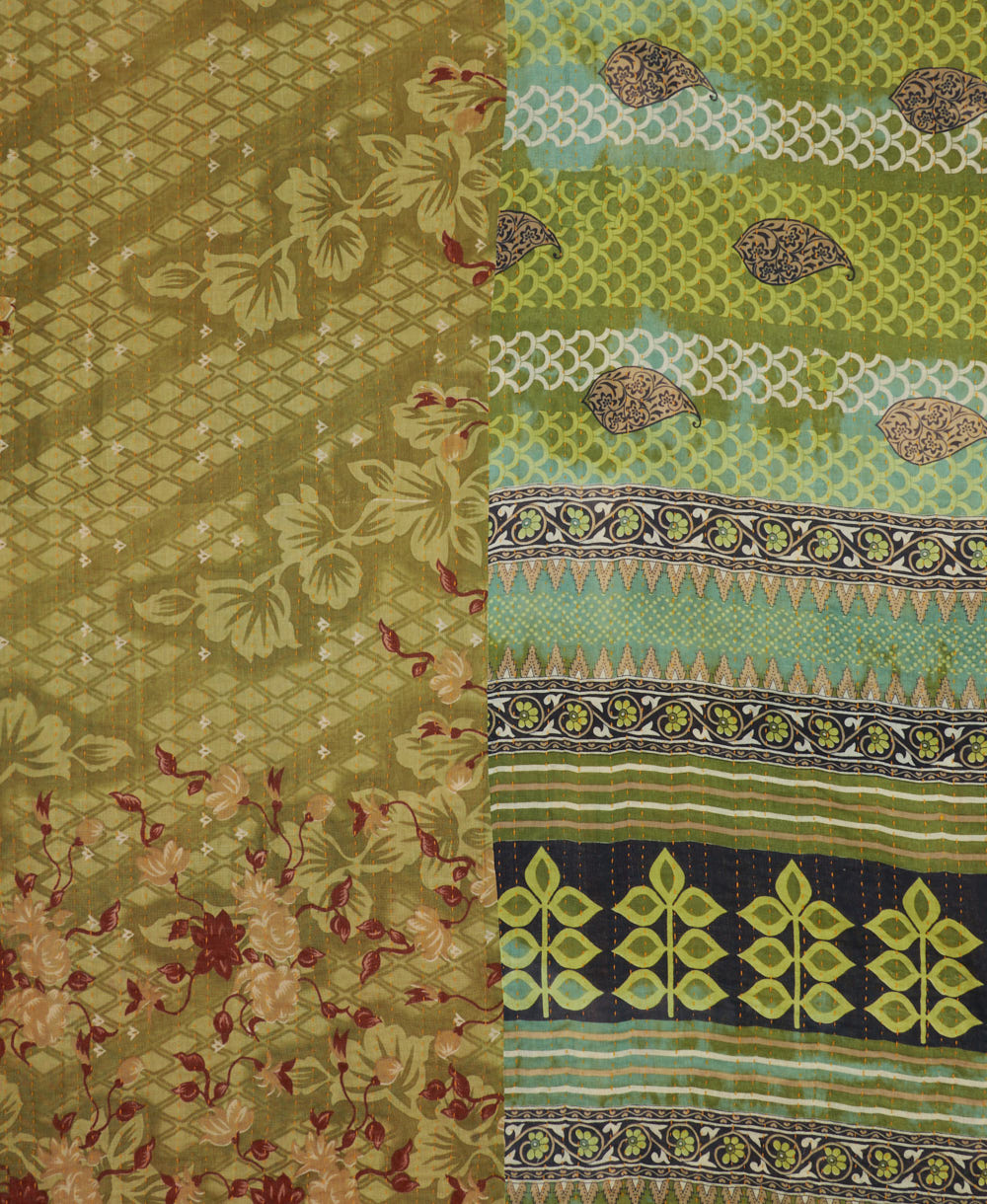 ethically made king kantha quilt