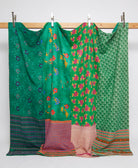 king kantha quilt in a bold pattern handmade in India