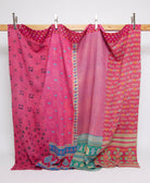 king kantha quilt in a bold pattern handmade in India