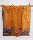 king kantha quilt in a bold pattern handmade in India