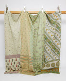 king kantha quilt in a bold pattern handmade in India