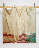 king kantha quilt in a bold pattern handmade in India