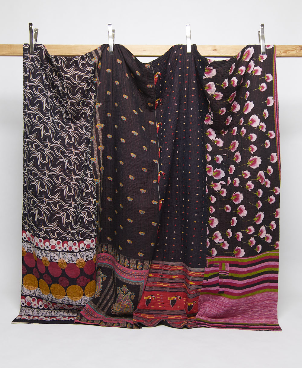 king kantha quilt handmade in India
