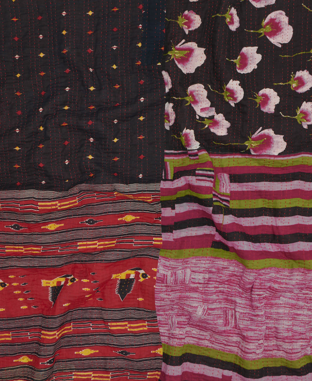 quilted throw in king size handmade in India by Anchal artisans