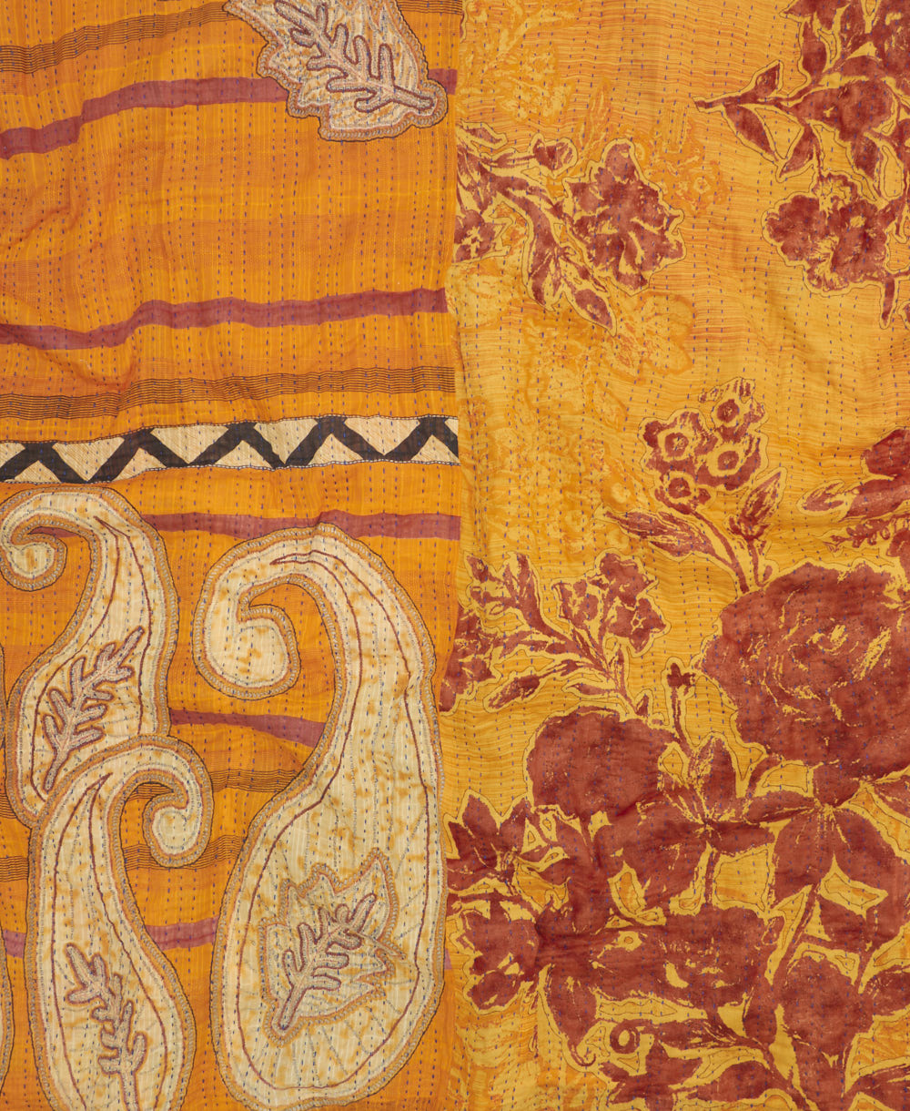 quilted throw in king size handmade in India by Anchal artisans