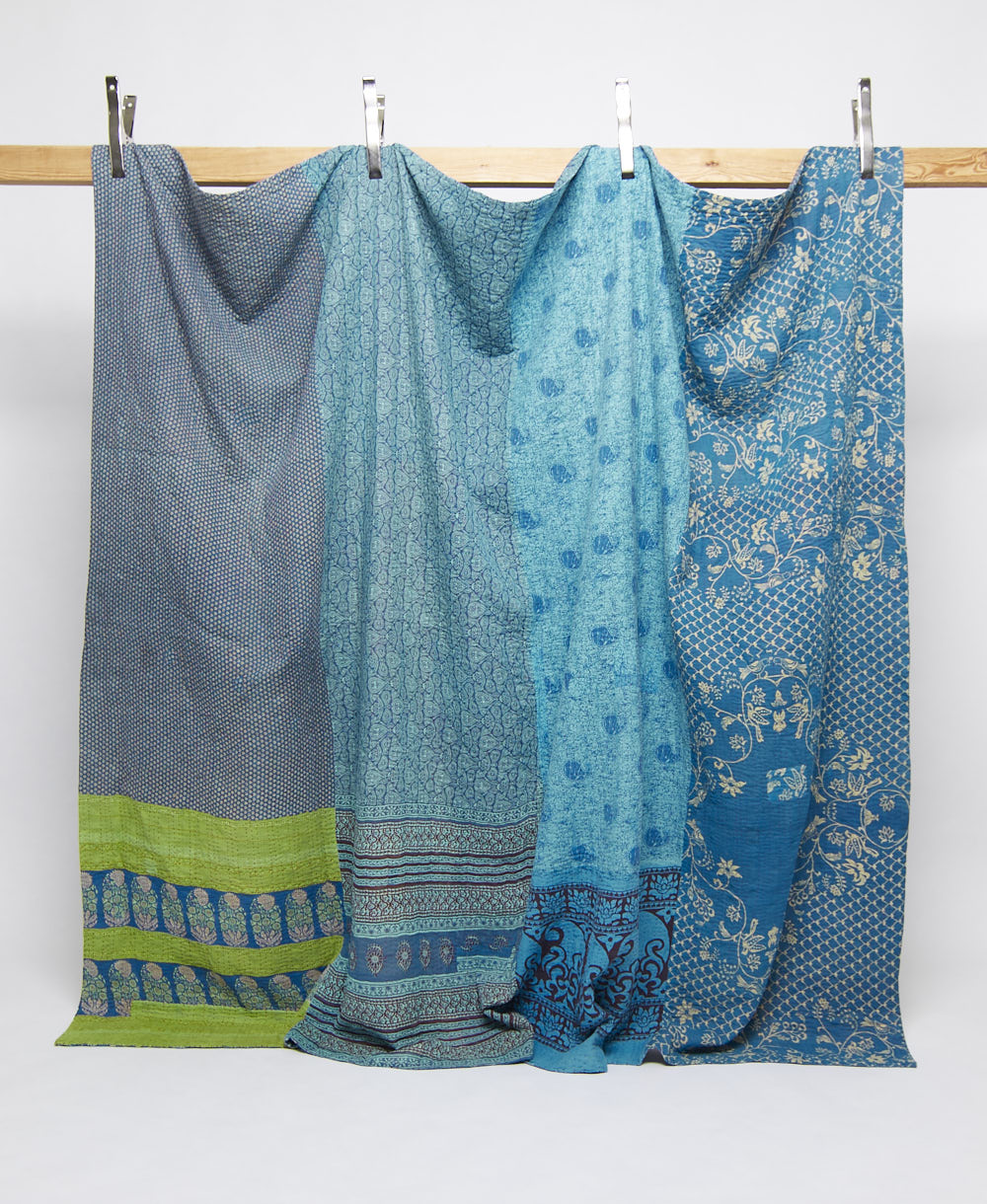 king kantha quilt handmade in India