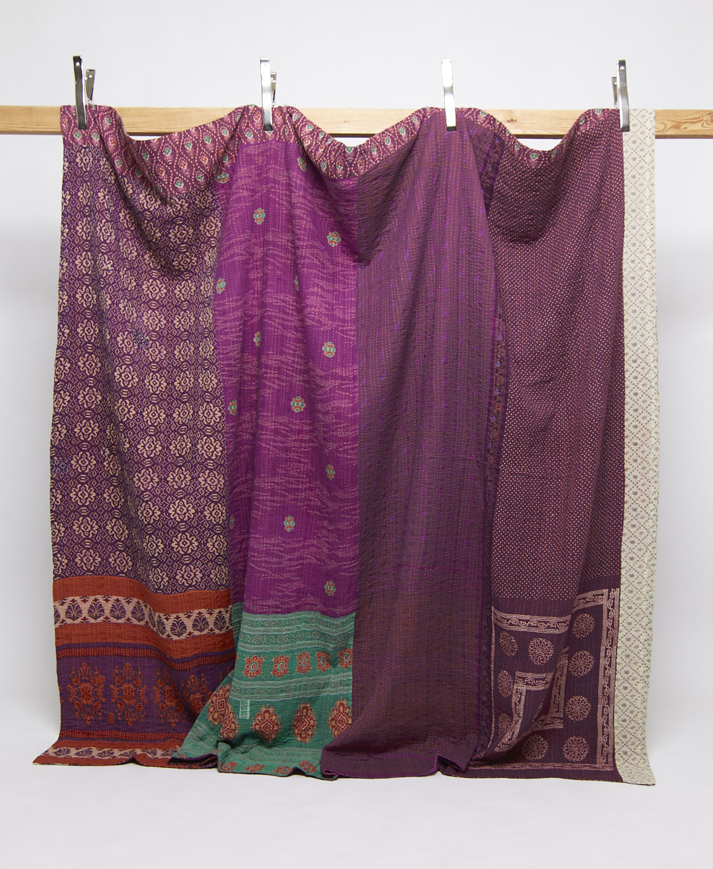 king kantha quilt handmade in India