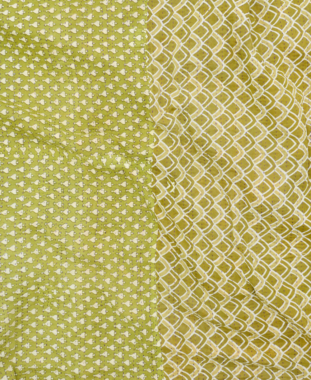 quilted throw in king size handmade in India by Anchal artisans