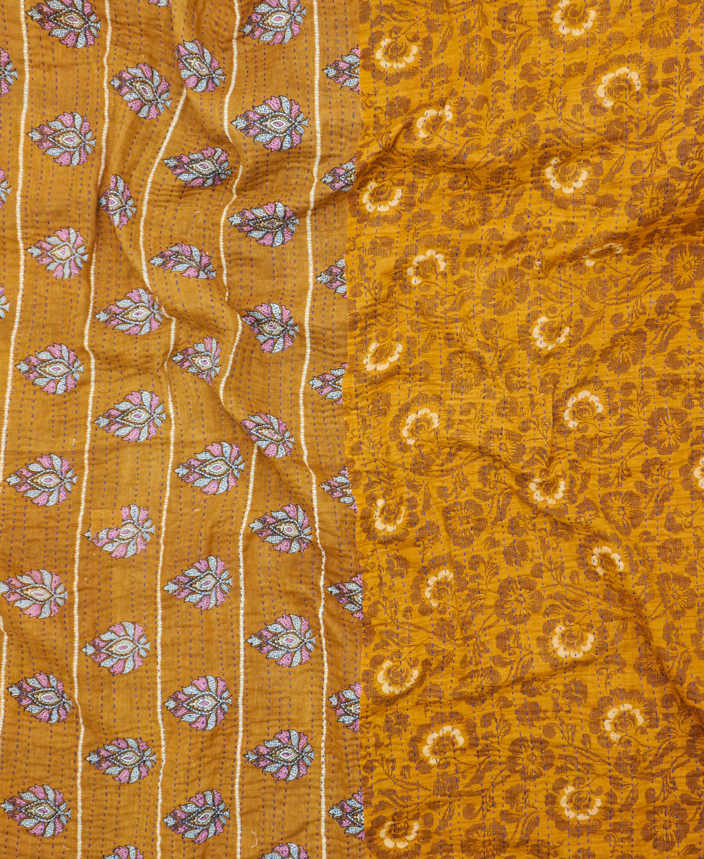 quilted throw in king size handmade in India by Anchal artisans