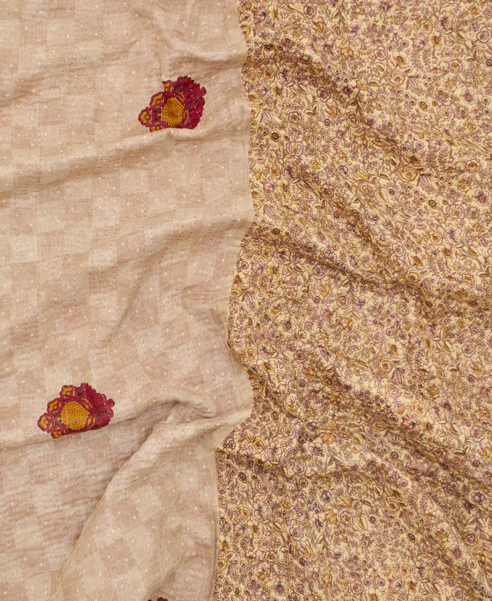 quilted throw in king size handmade in India by Anchal artisans