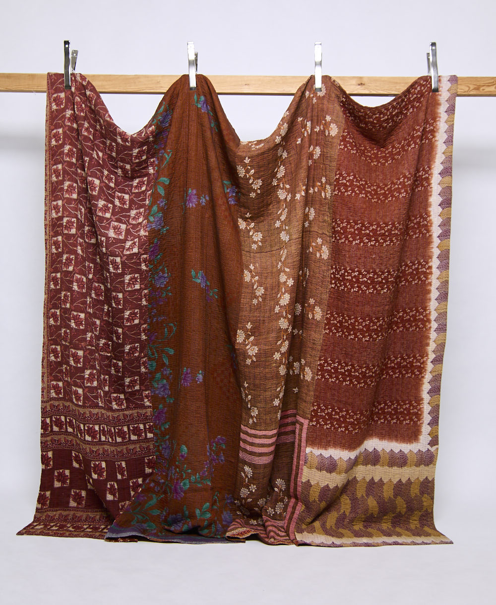 king kantha quilt handmade in India