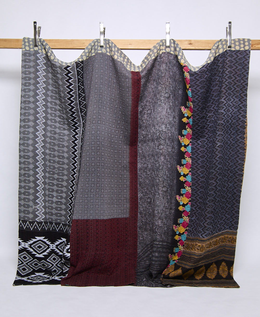 king kantha quilt handmade in India