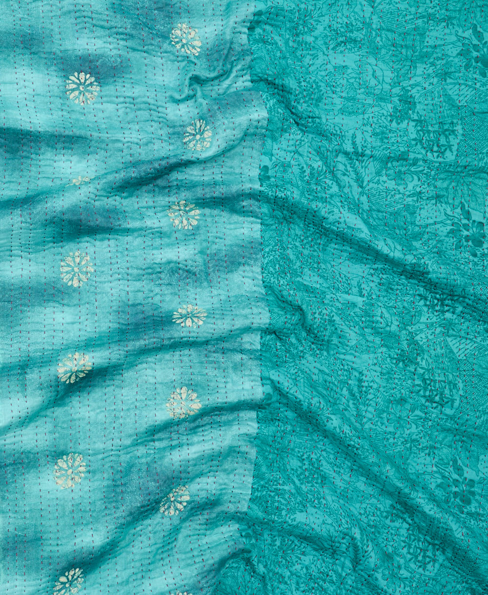 quilted throw in king size handmade in India by Anchal artisans