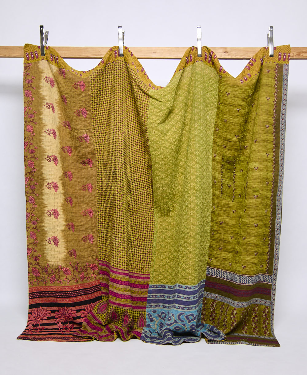 king kantha quilt handmade in India