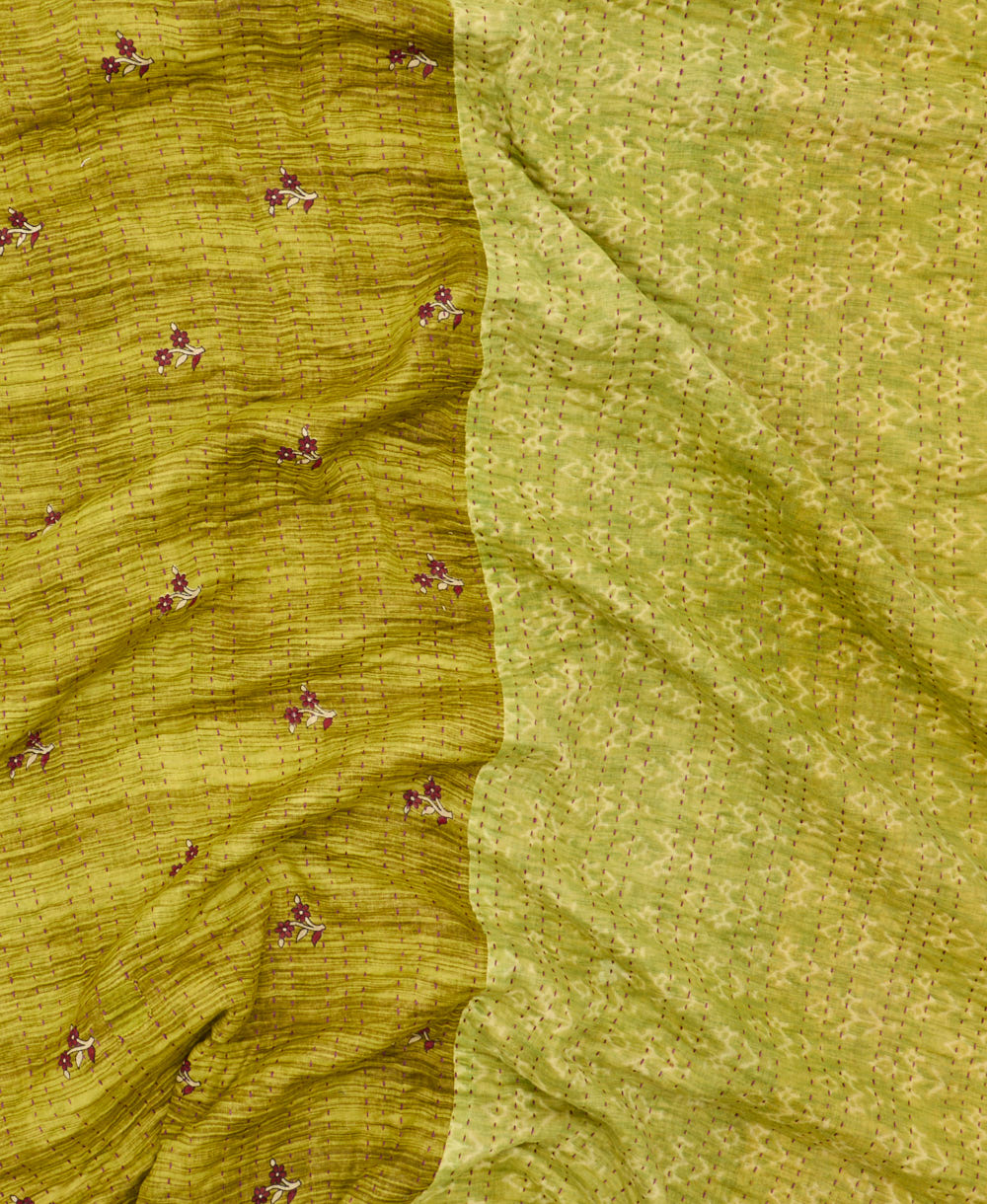quilted throw in king size handmade in India by Anchal artisans