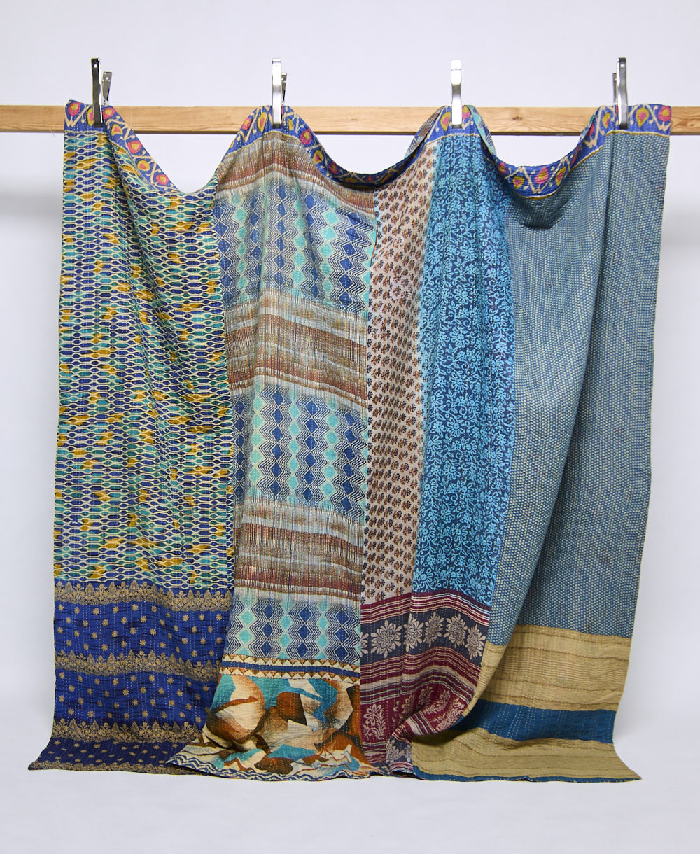 king kantha quilt handmade in India