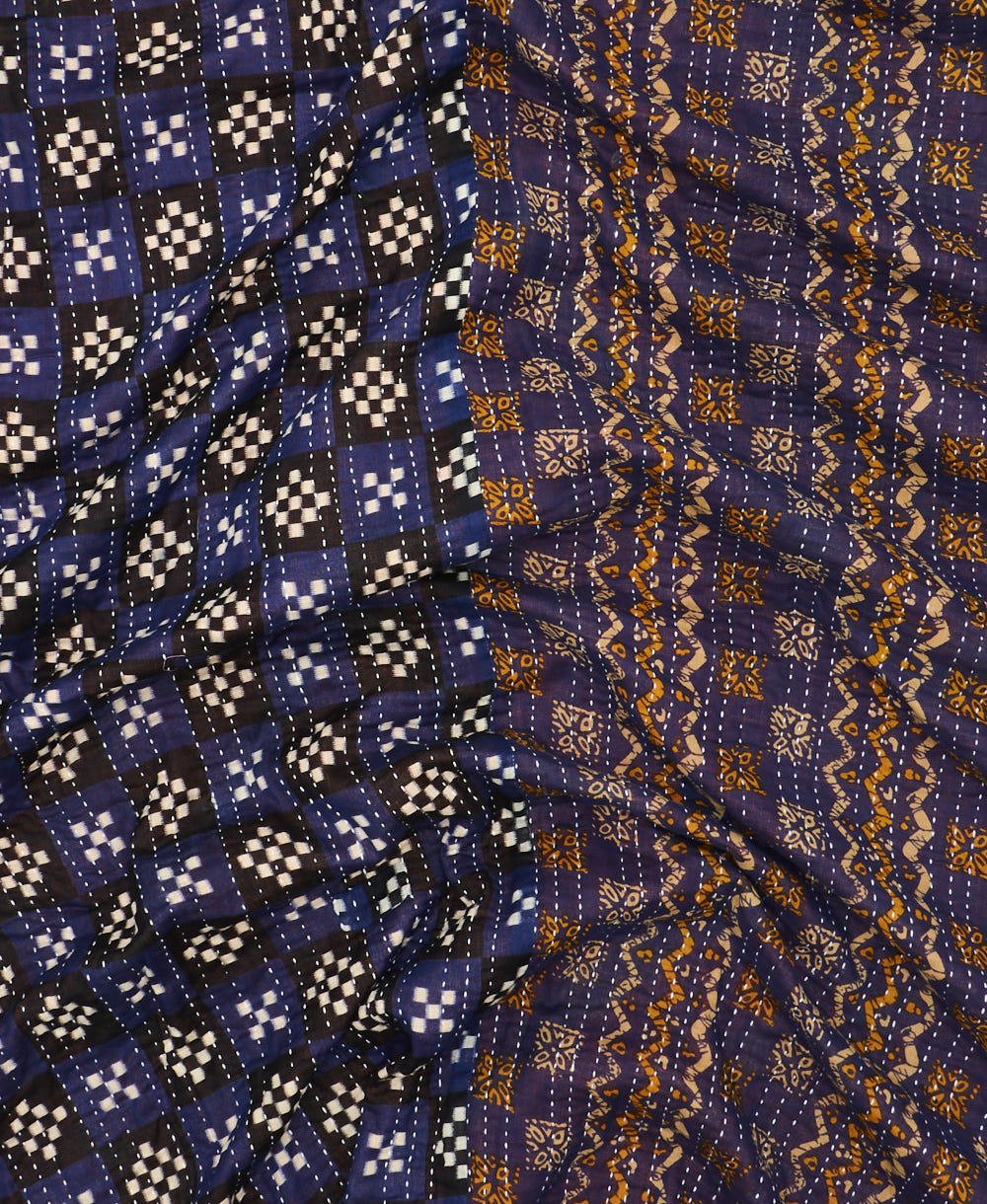 quilted throw in king size handmade in India by Anchal artisans