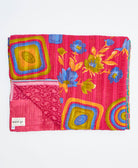 soft king kantha blanket made from upcycled vintage cotton saris