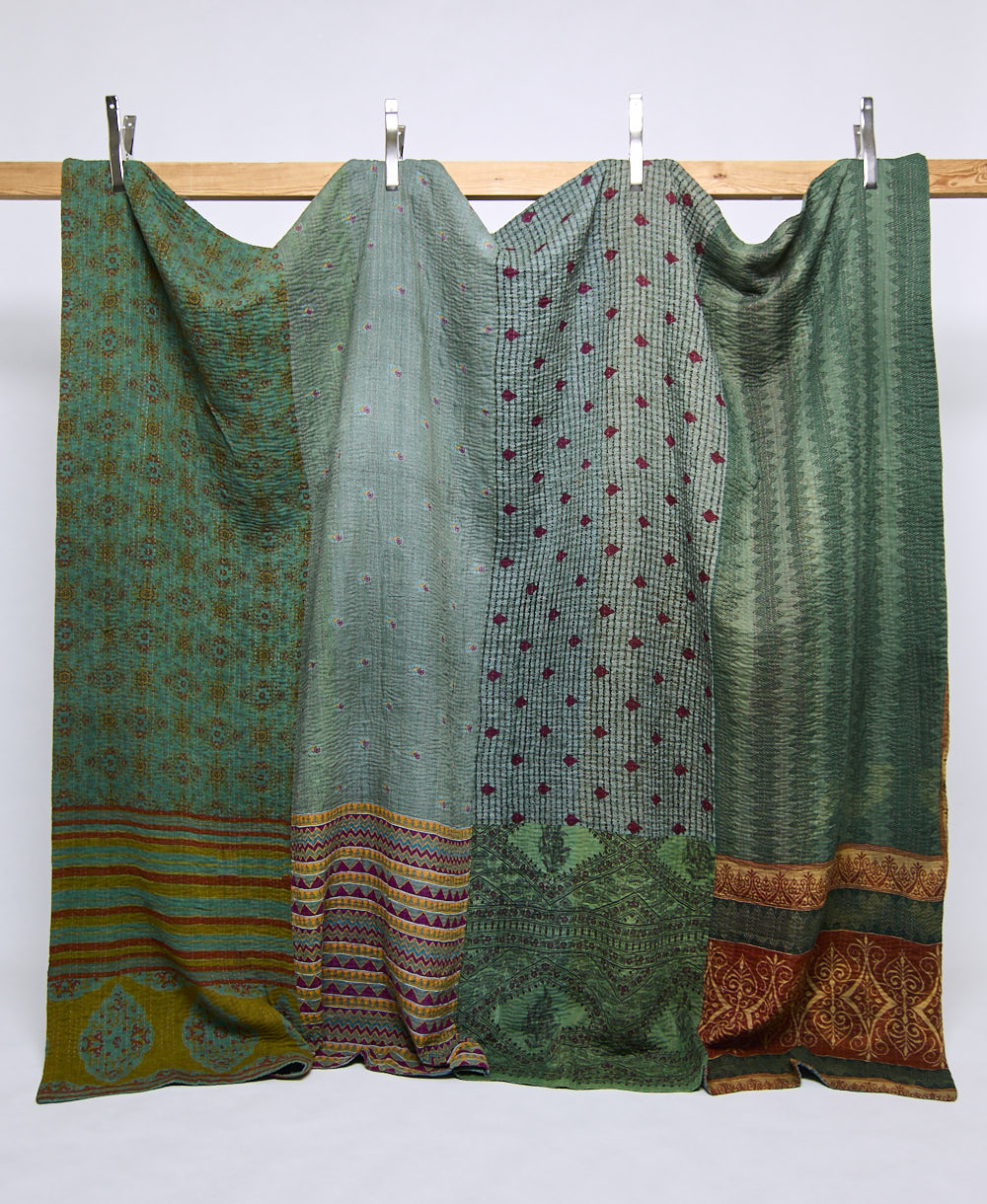 king kantha quilt handmade in India