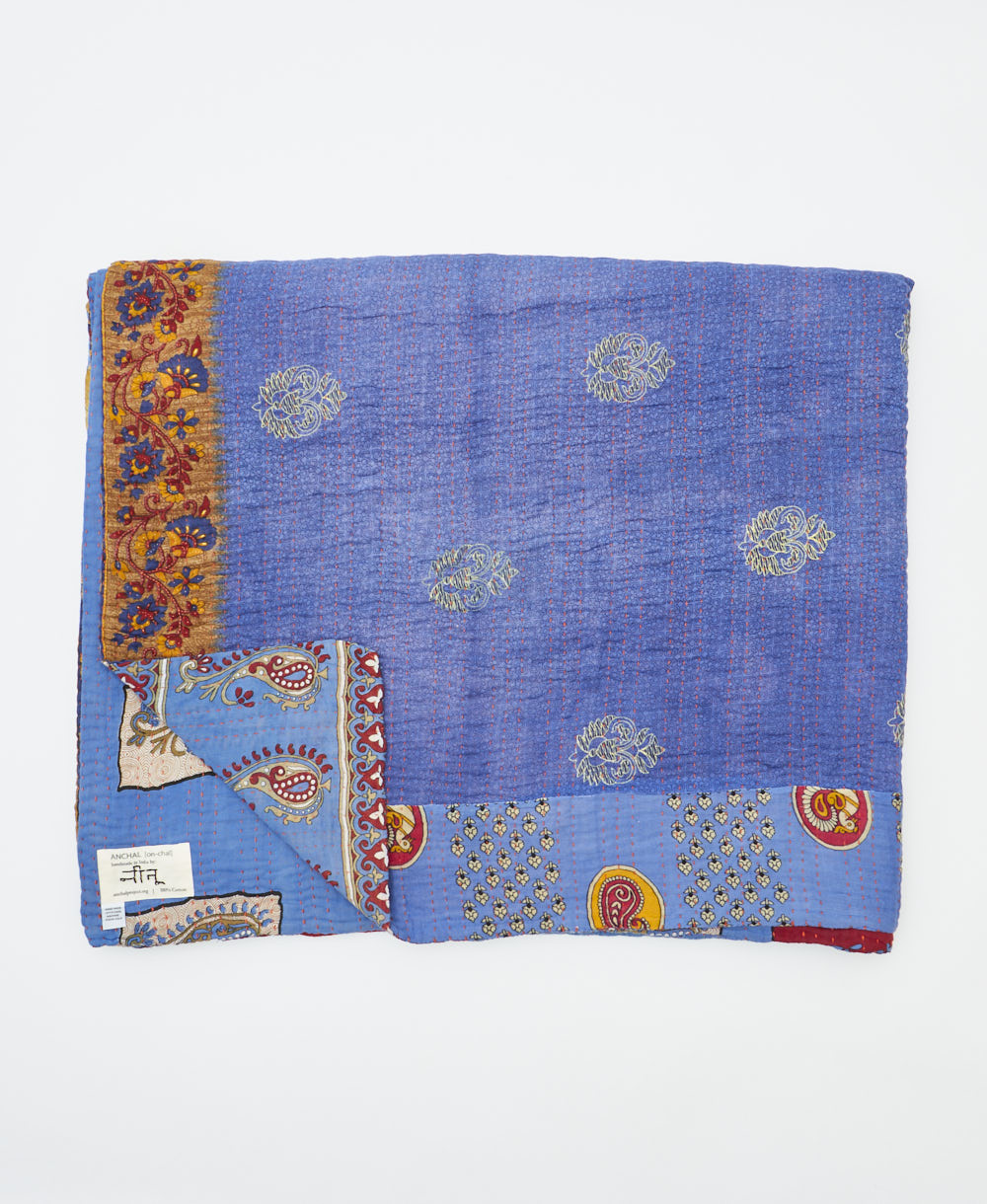 quilted throw in king size handmade in India by Anchal artisans