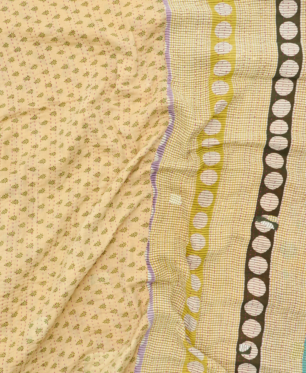 soft king kantha blanket made from upcycled vintage cotton saris