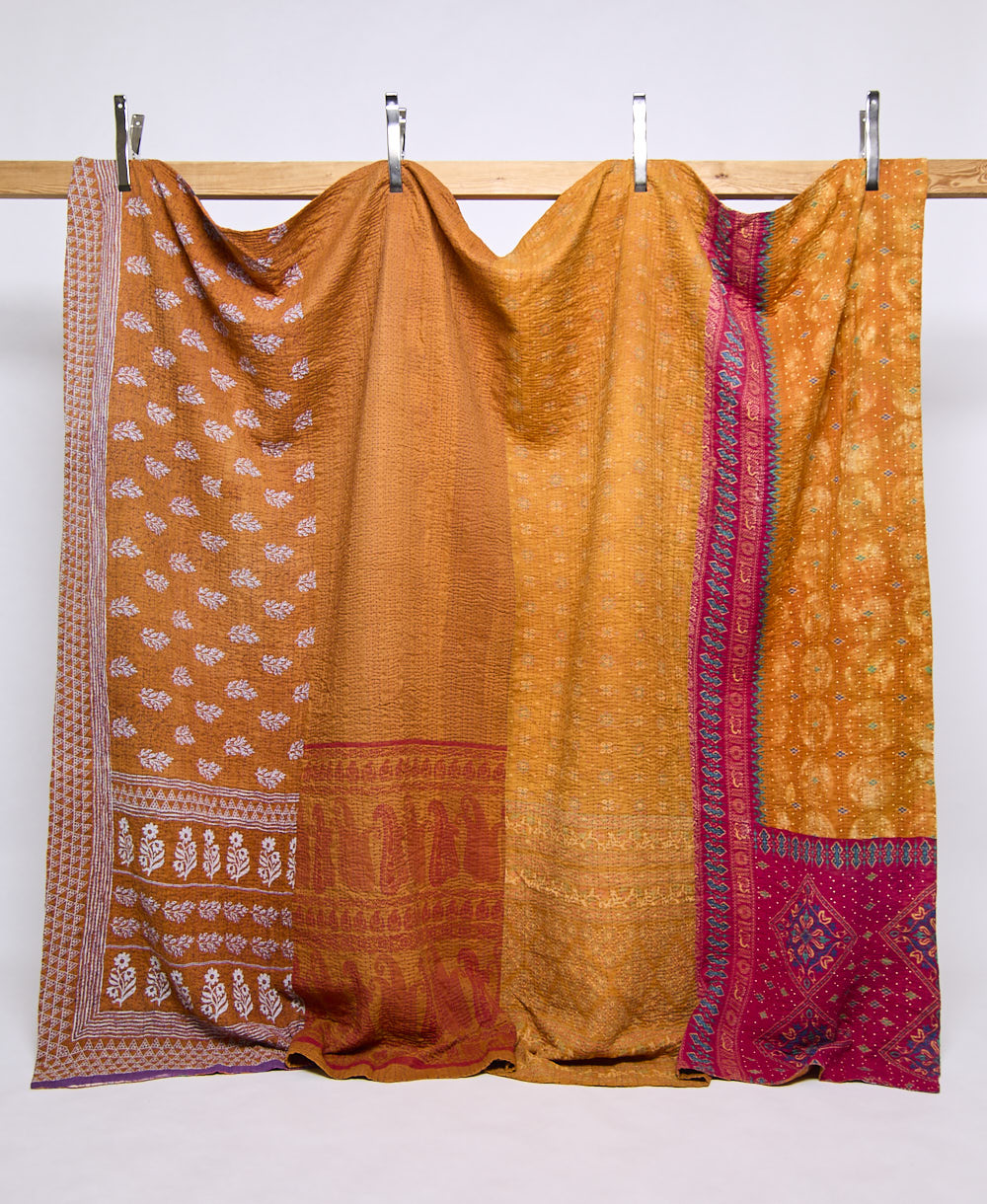 king kantha quilt handmade in India