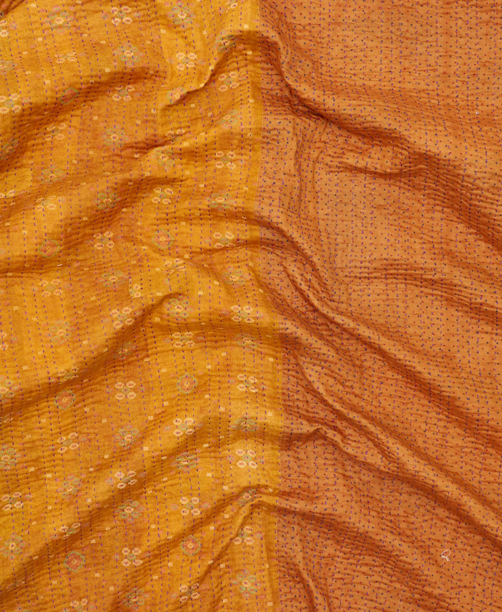 soft king kantha blanket made from upcycled vintage cotton saris