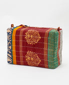 Eco-friendly handmade muted paisley vintage kantha toiletry bag