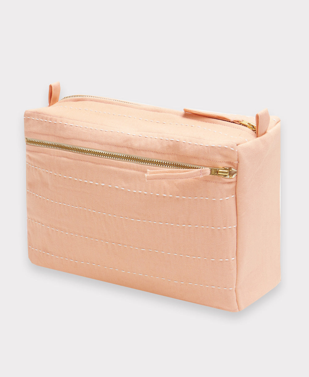 Anchal Pin-Stitch Toiletry Bag - Thumbnail 2