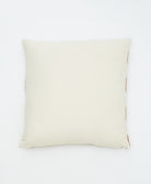 back of camel striped throw pillow in solid natural white made from 100% organic cotton