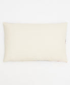 back of multi-check lumbar pillow in natural white