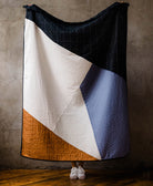 Colorblock reversible quilt made from organic cotton