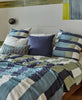 modern organic cotton offset stripe quilt for queen and king beds