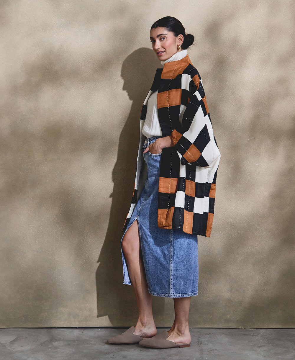 Patchwork Cocoon Quilted Jacket | Sustainable Apparel – Anchal Project