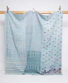 queen kantha quilt handmade in India