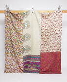 queen kantha quilt handmade in India