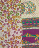soft queen kantha blanket made from upcycled vintage cotton saris