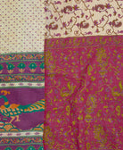 queen kantha quilt in a one-of-a-kind pattern
