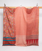 queen kantha quilt handmade in India