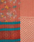 soft queen kantha blanket made from upcycled vintage cotton saris