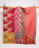 queen kantha quilt handmade in India